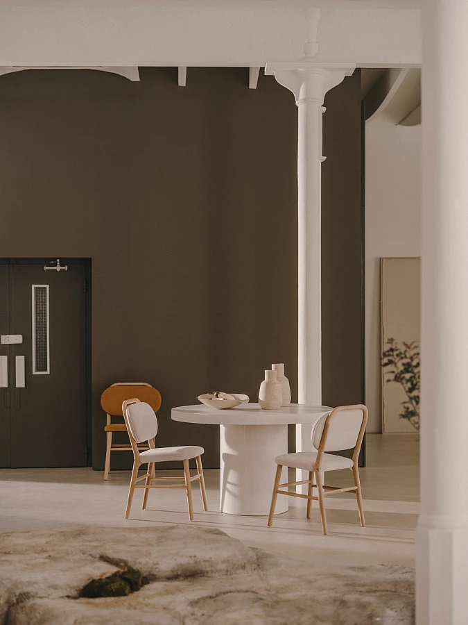 Helda Стул из бежевой синели и массива дуба - фото 2