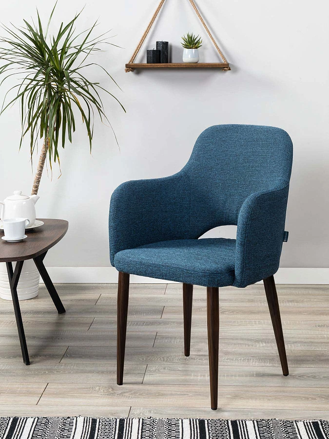 Кресло Ledger БлюАрт/ТОрех - фото 9