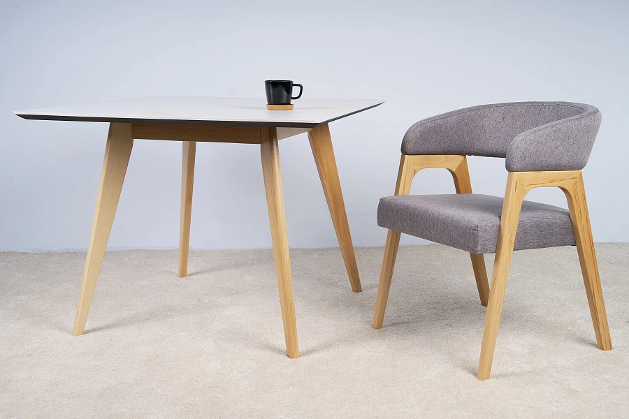 Стол Лунд квадратный 860*860 Мрамор Бьянко - фото 6