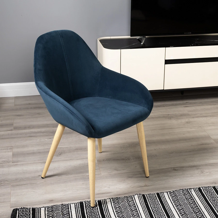 Кресло Kent Diag blue/нат.дуб - фото 11