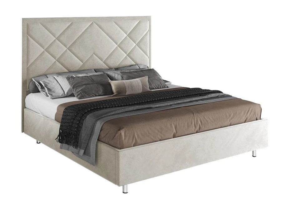 Кровать Палермо  200х200 светло-серого цвета