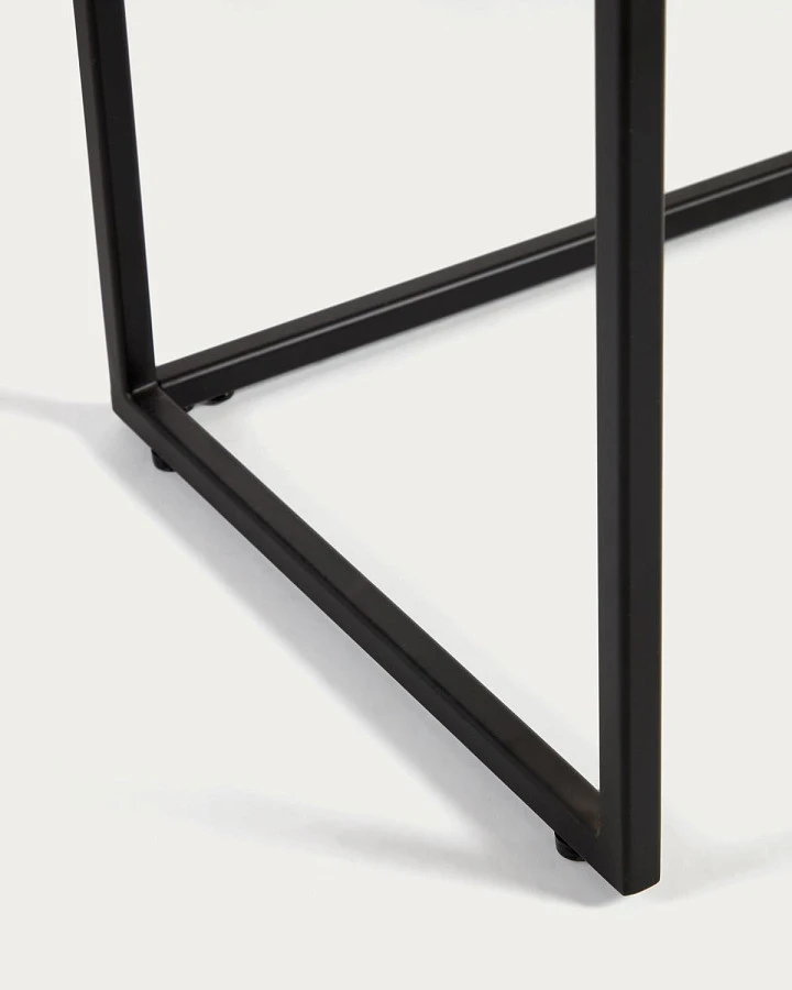 Консоль Yoana из дубового шпона/черный 120x80cm - фото 7