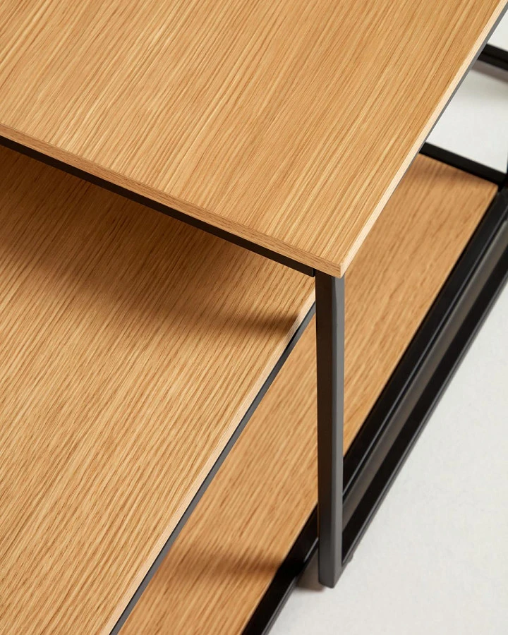 Набор из 2 столиков Yoana шпон/металл - фото 3