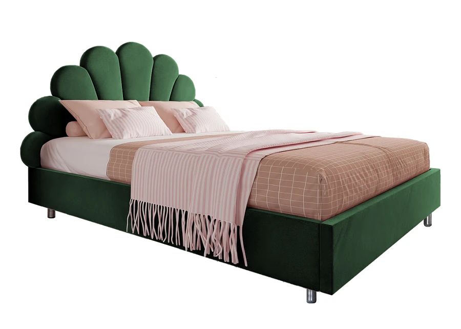 Кровать Ксю 120х200 зелёного цвета