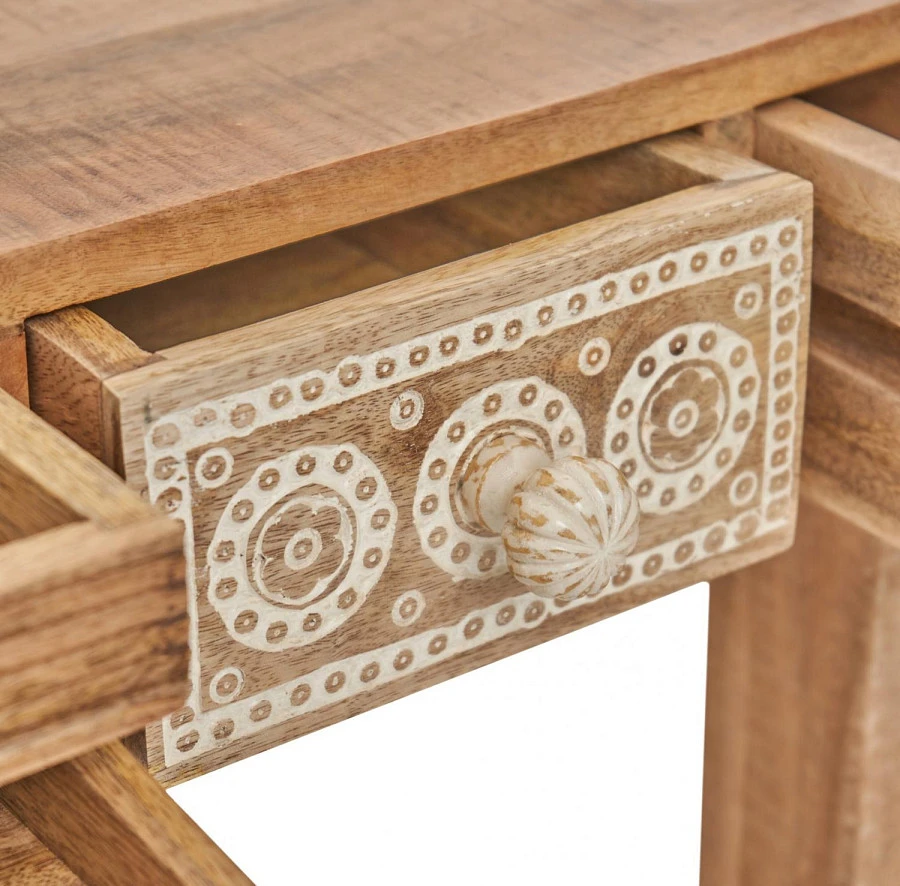 Журнальный стол из массива, ГОБИНД 5 ящиков - фото 5