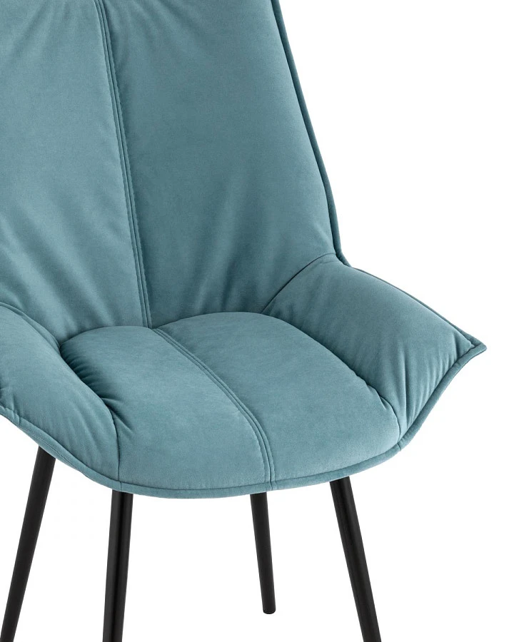 Стул Осло велюр пыльно-голубой - фото 6