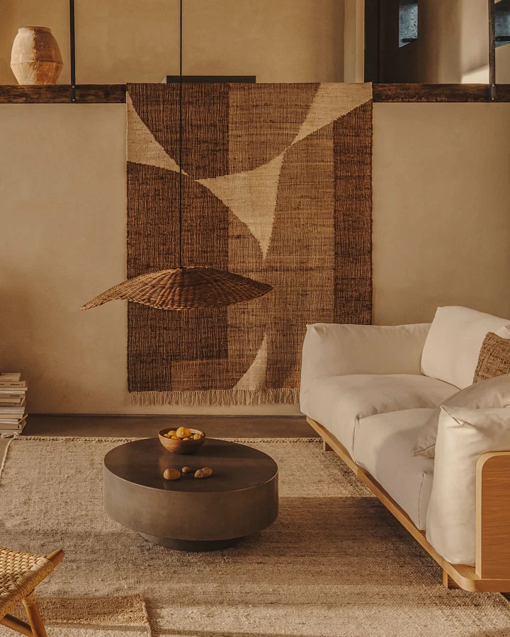 Абажур для подвесного светильника Bisbal с натуральной отделкой, 80 см - фото 2