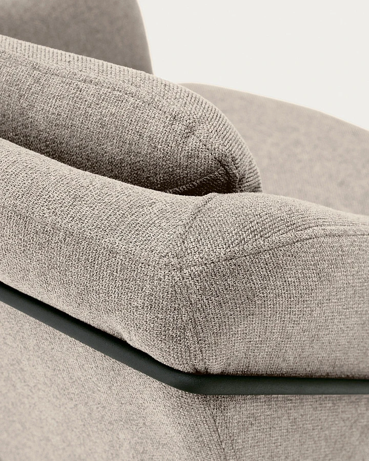 Brida Кресло бежевое на черных стальных ножках - фото 10