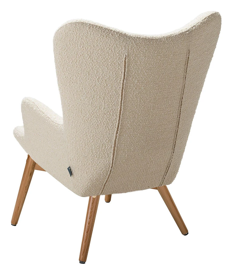 Кресло Хайбэк бежевый/нат. бук - фото 4