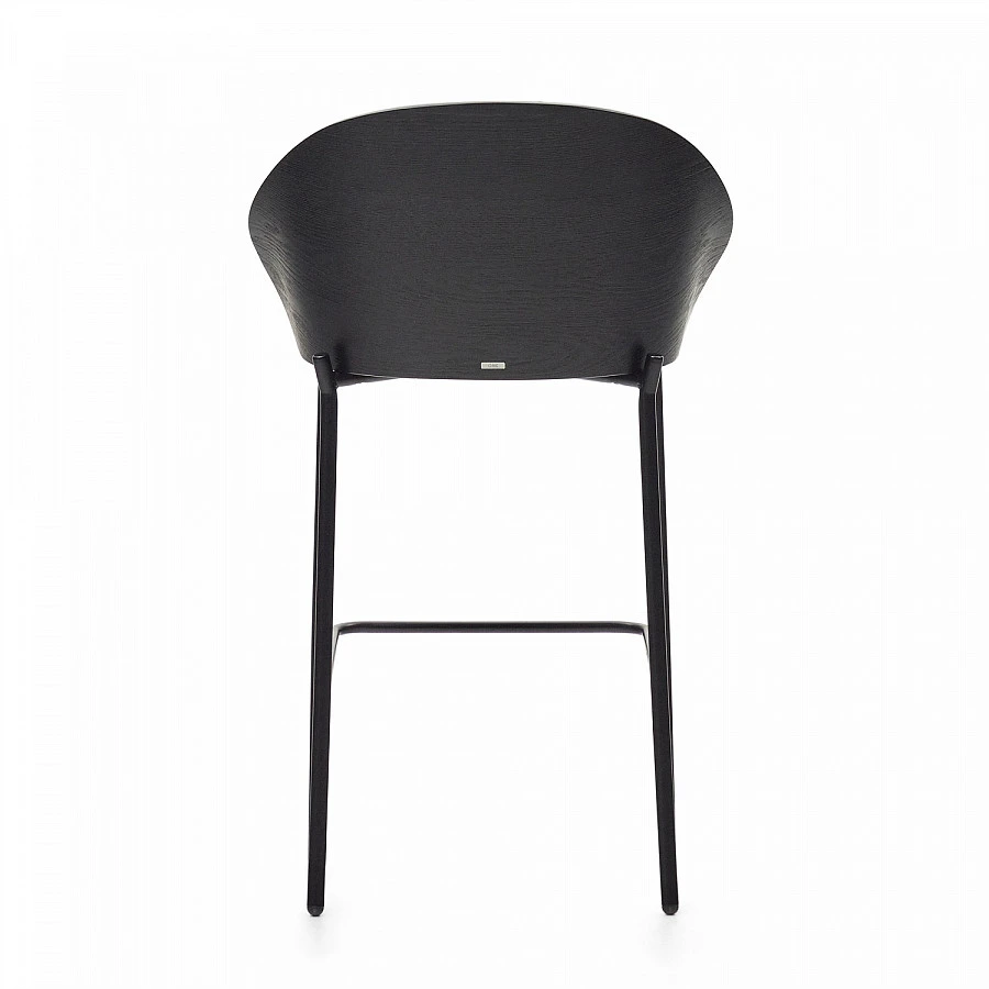 Eamy св.-сер.стул БАР/шпон.ясеня с черн.покр. - фото 5