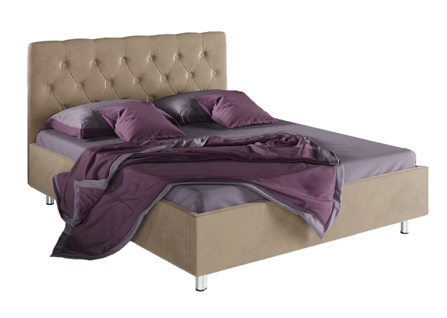 Кровать Фрейлина 160х200 бежевого цвета