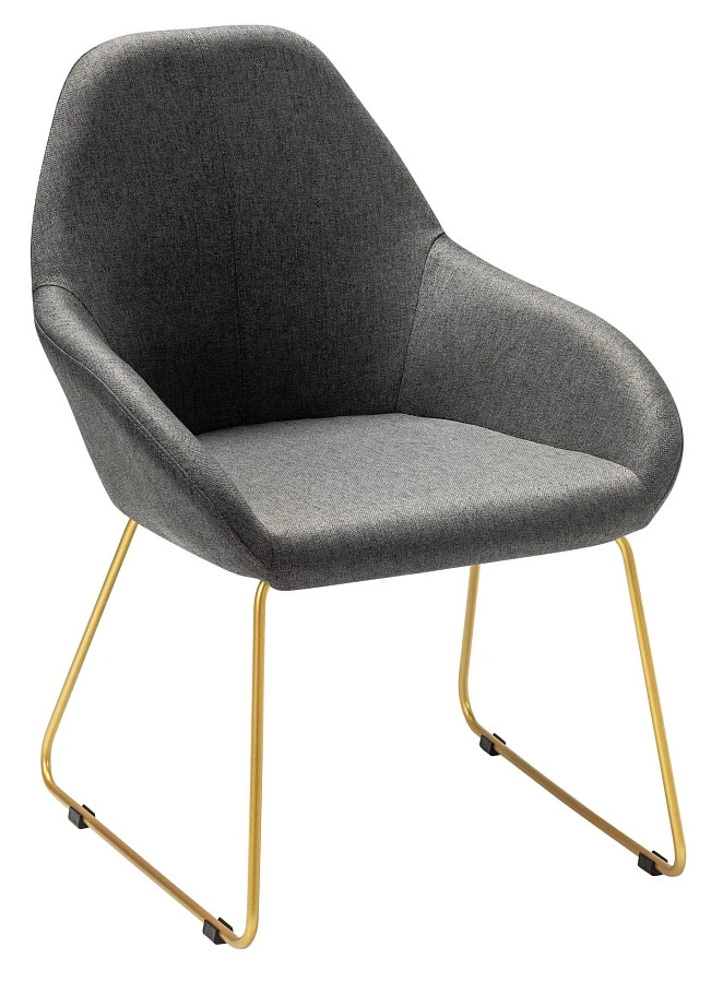 Кресло Kent тёмно-серый/Линк золото