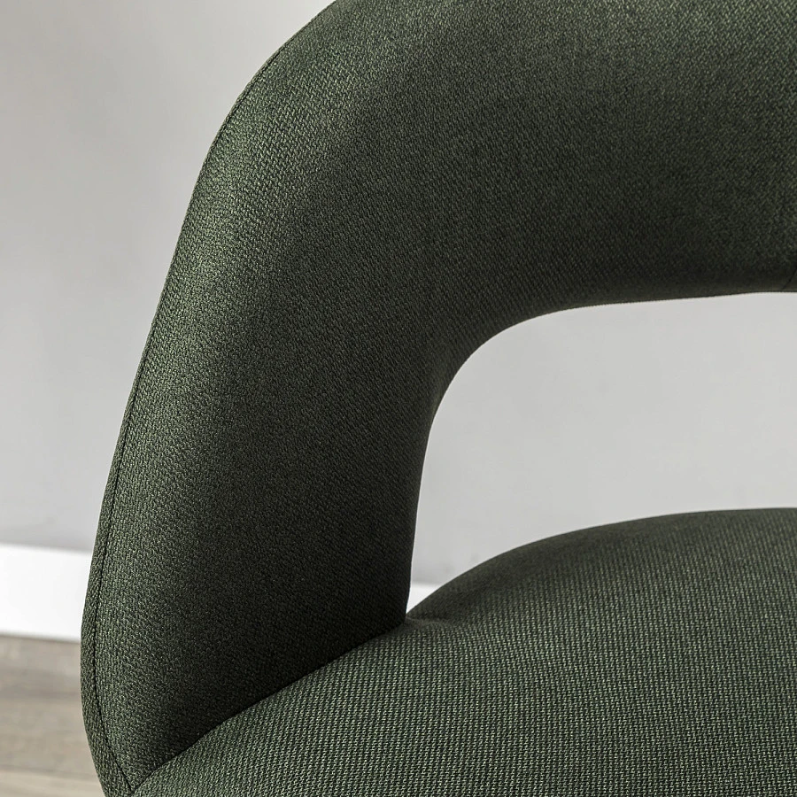Кресло полубар Hugs тёмно-зеленый/Линк золото - фото 11