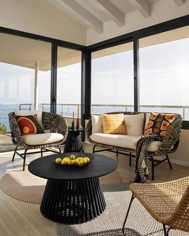 Журнальный столик Irune Ø80 черный - фото 2