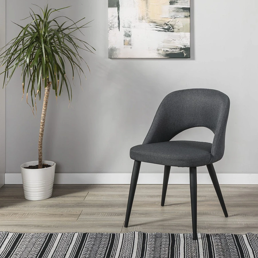 Стул Lars тёмно-серый/черный - фото 11