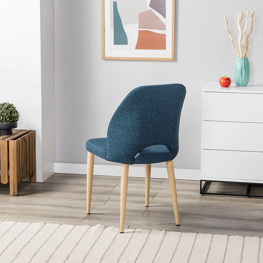 Стул Ledger синий/нат.дуб - фото 8